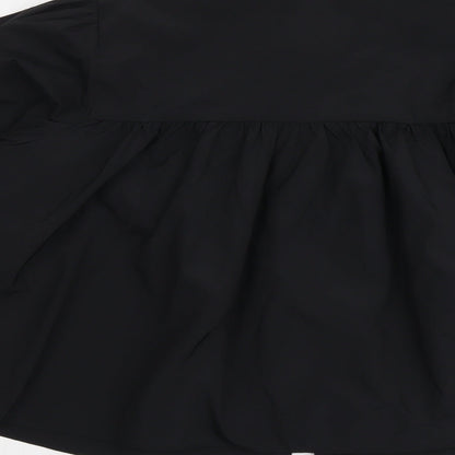 Womens UK Size S H&M Black Basic Button-Up