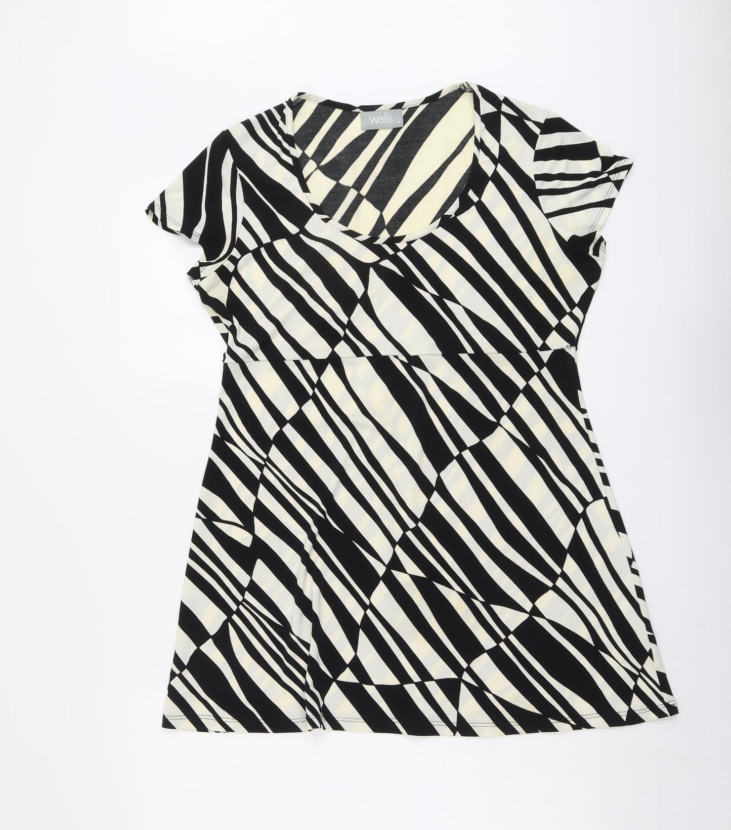 Womens UK Size 14 Wallis Black Basic Blouse