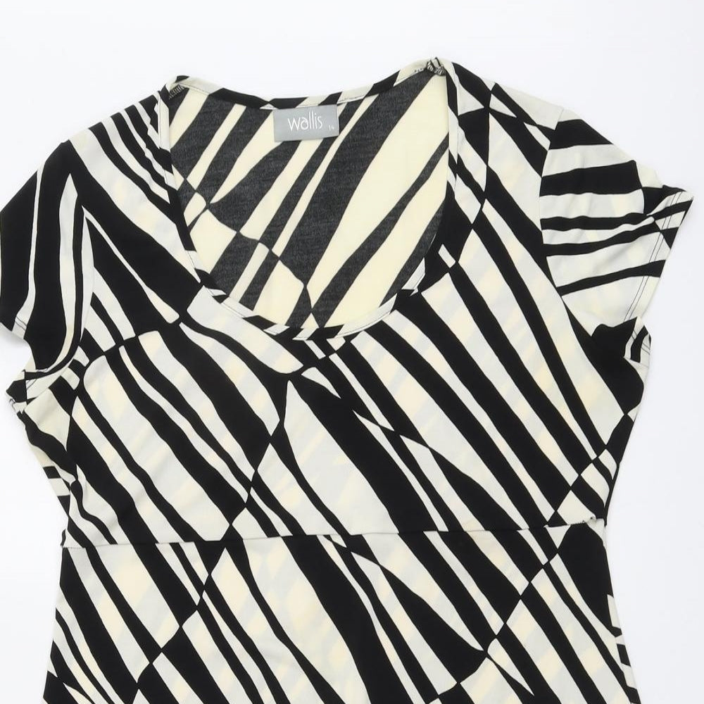 Womens UK Size 14 Wallis Black Basic Blouse