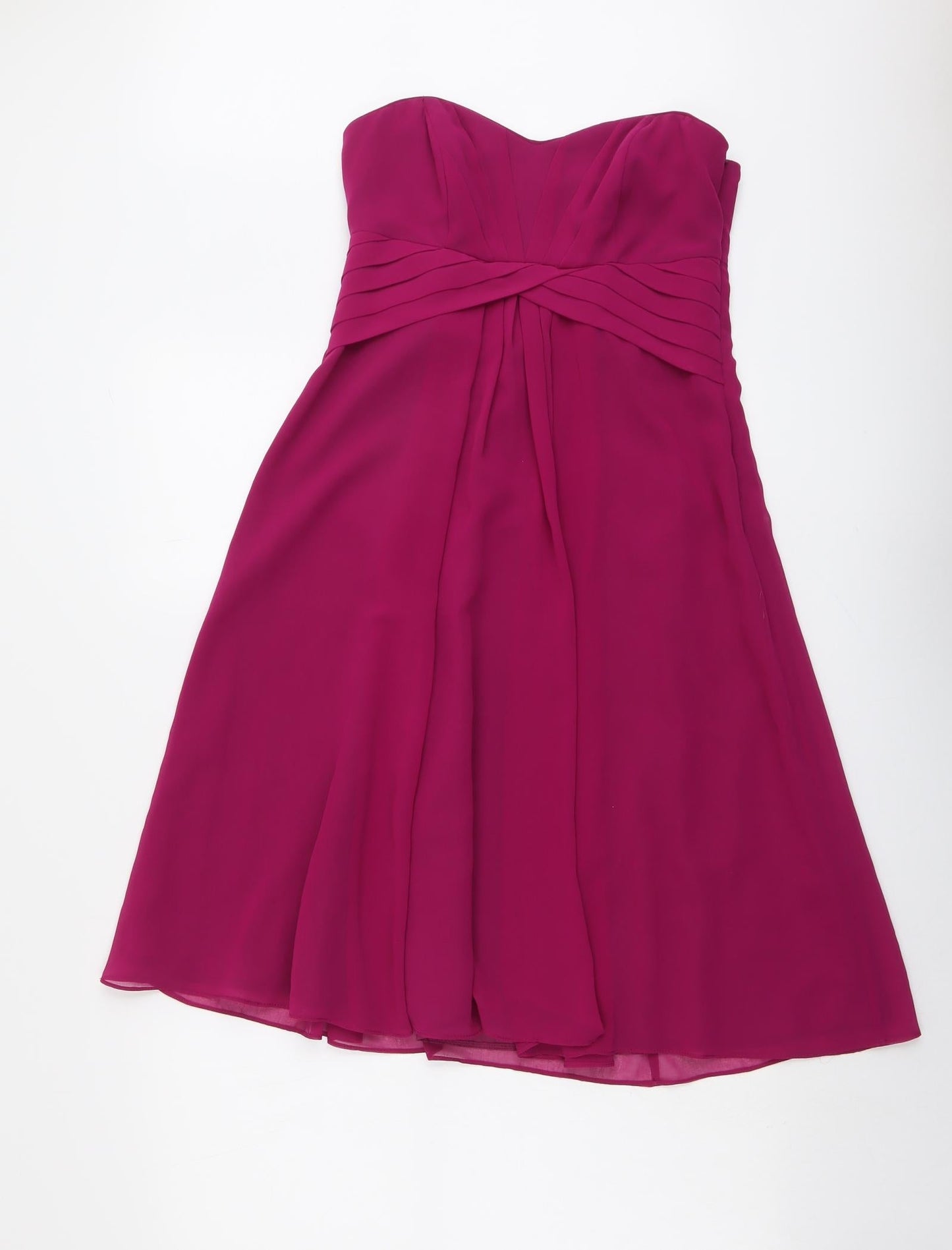 Debut Womens Purple Polyester Fit & Flare Size 10 Sweetheart Zip - Strapless
