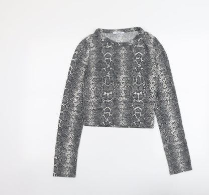 Womens UK Size S Zara Grey Pullover Jumper