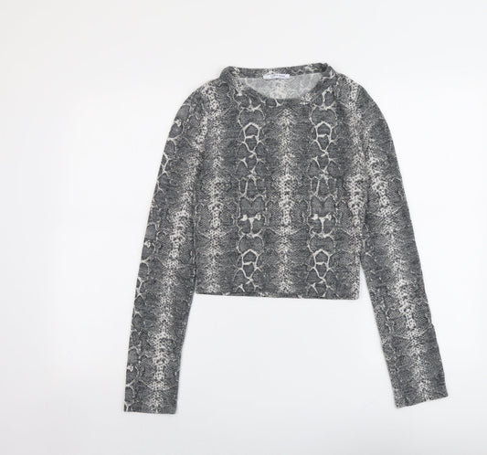 Womens UK Size S Zara Grey Pullover Jumper