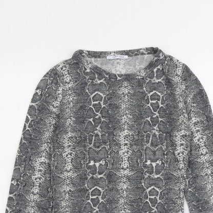 Womens UK Size S Zara Grey Pullover Jumper
