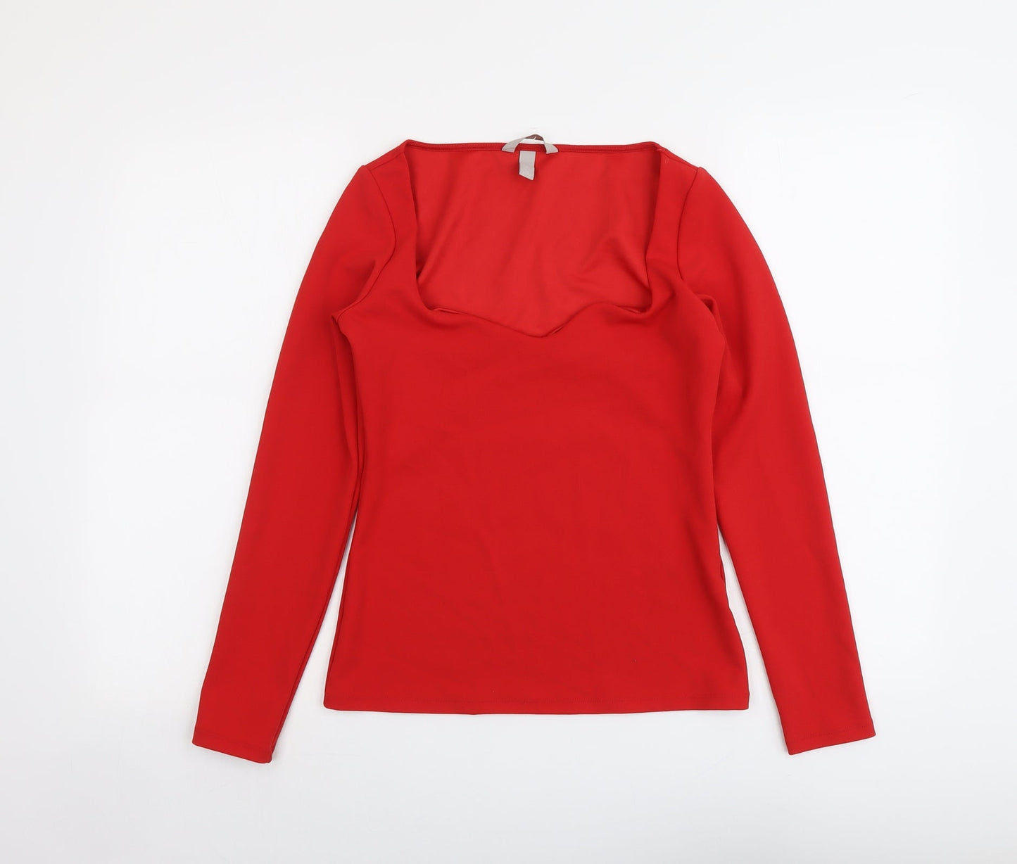 Womens UK Size S H&M Red Basic Blouse