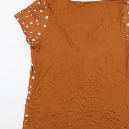 Womens UK Size S ORSAY Brown Basic T-Shirt