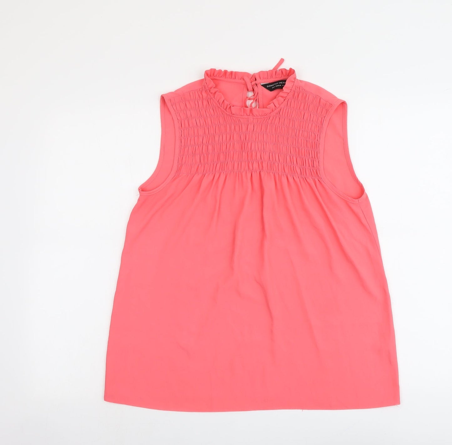 Womens UK Size 12 Dorothy Perkins Pink Basic Tank