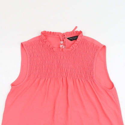 Womens UK Size 12 Dorothy Perkins Pink Basic Tank