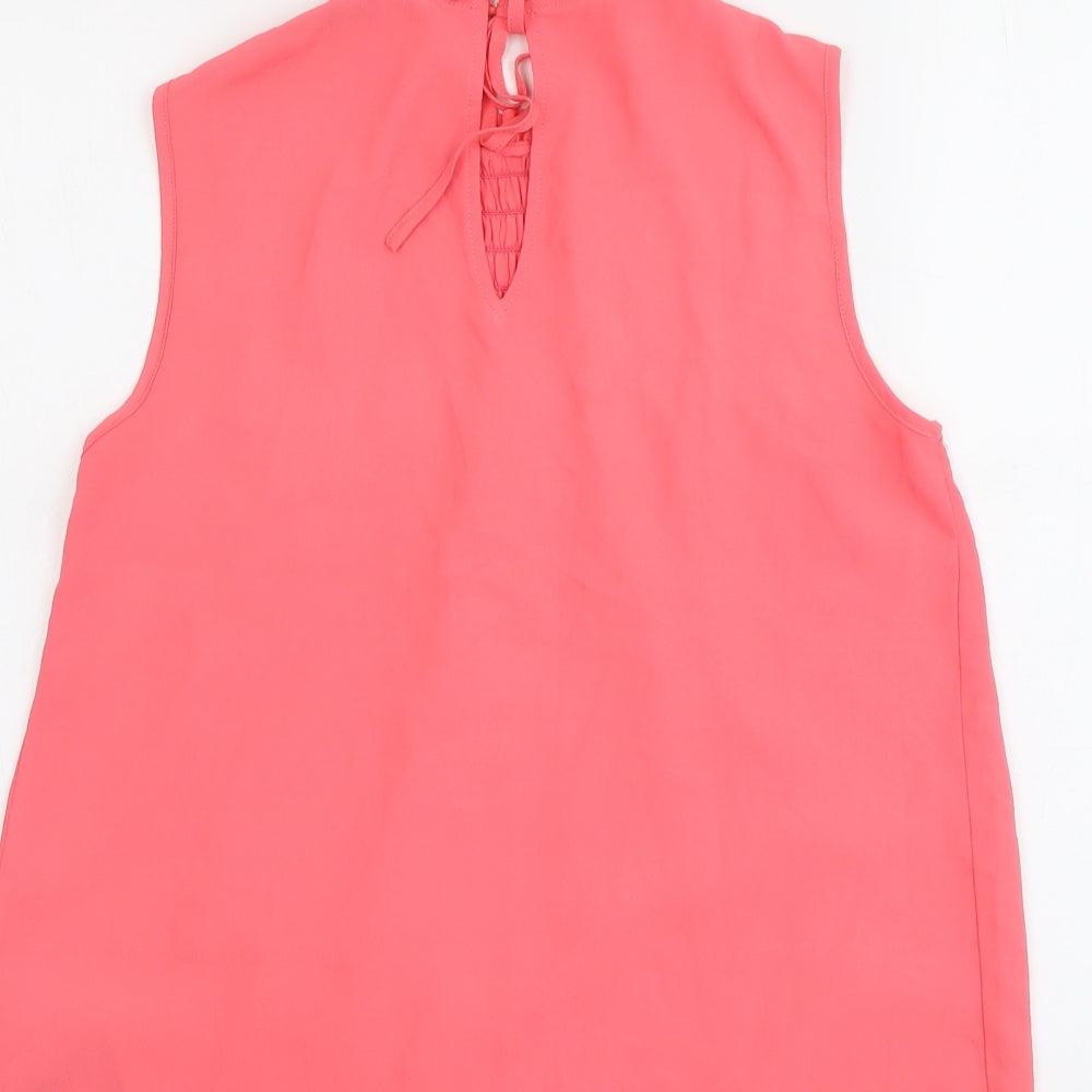 Womens UK Size 12 Dorothy Perkins Pink Basic Tank