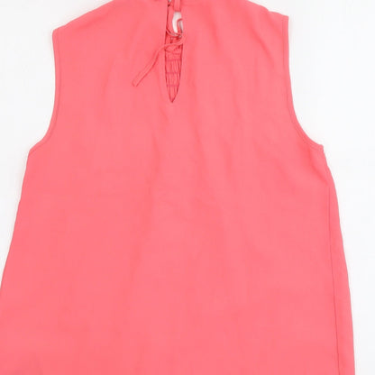 Womens UK Size 12 Dorothy Perkins Pink Basic Tank