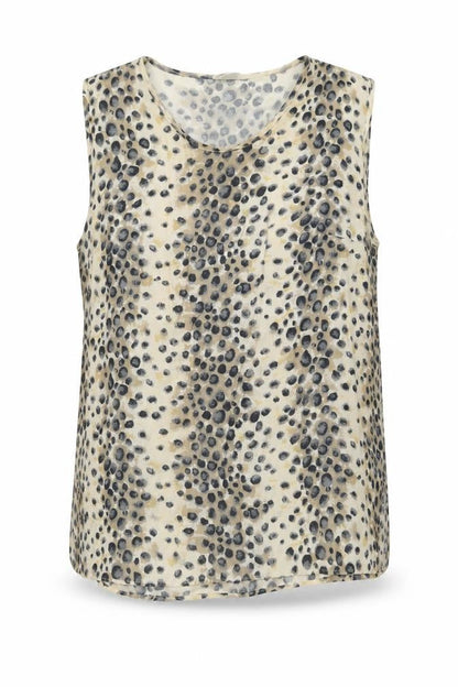 Womens UK Size 16 FRANK WALDER Beige Basic Tank