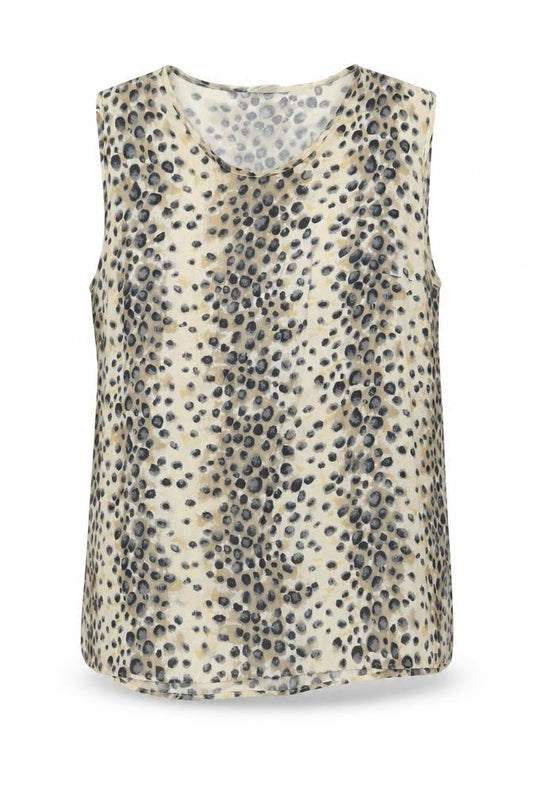 Womens UK Size 16 FRANK WALDER Beige Basic Tank