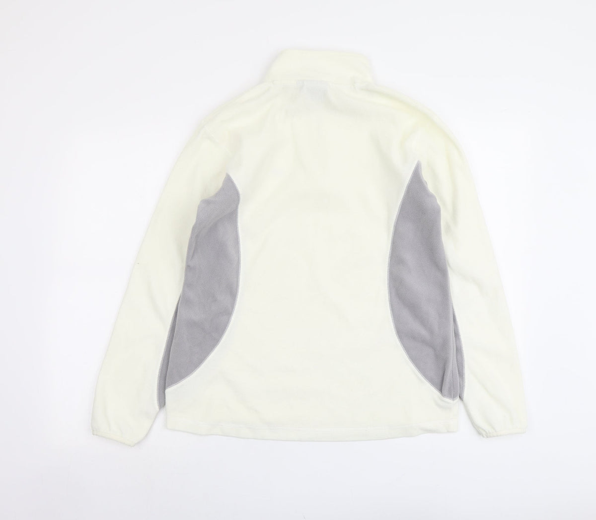 FIVE SEASONS Womens Ivory Polyester Pullover Sweatshirt Size 14 Zip