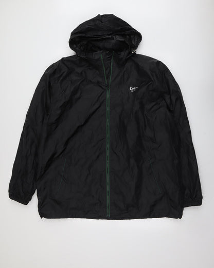 Mens UK Size 2XS Cotton Traders Black Rain Coat