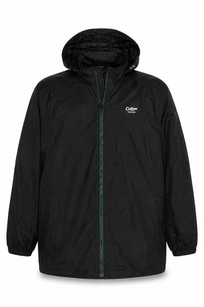 Mens UK Size 2XS Cotton Traders Black Rain Coat