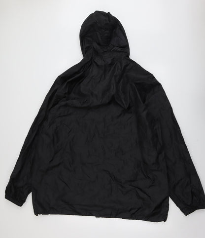 Mens UK Size 2XS Cotton Traders Black Rain Coat