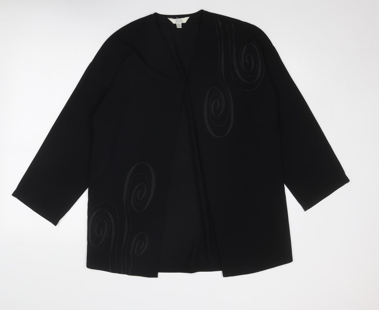 Womens UK Size S NEXT Black Kimono Blouse