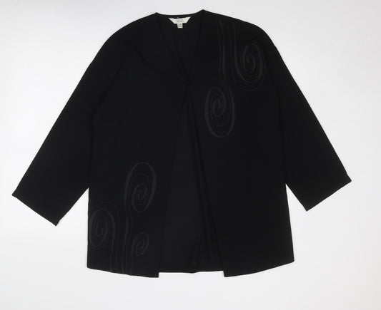 Womens UK Size S NEXT Black Kimono Blouse