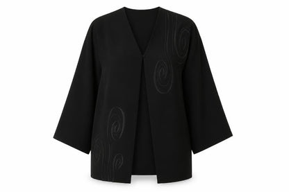 Womens UK Size S NEXT Black Kimono Blouse