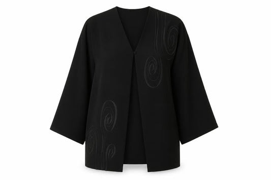 Womens UK Size S NEXT Black Kimono Blouse
