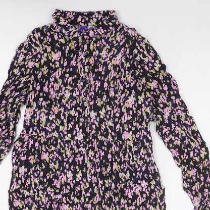 Seraphine Womens Multicoloured Animal Print Viscose Shirt Dress Size 10 Collared Button