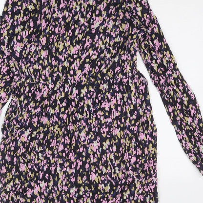 Seraphine Womens Multicoloured Animal Print Viscose Shirt Dress Size 10 Collared Button