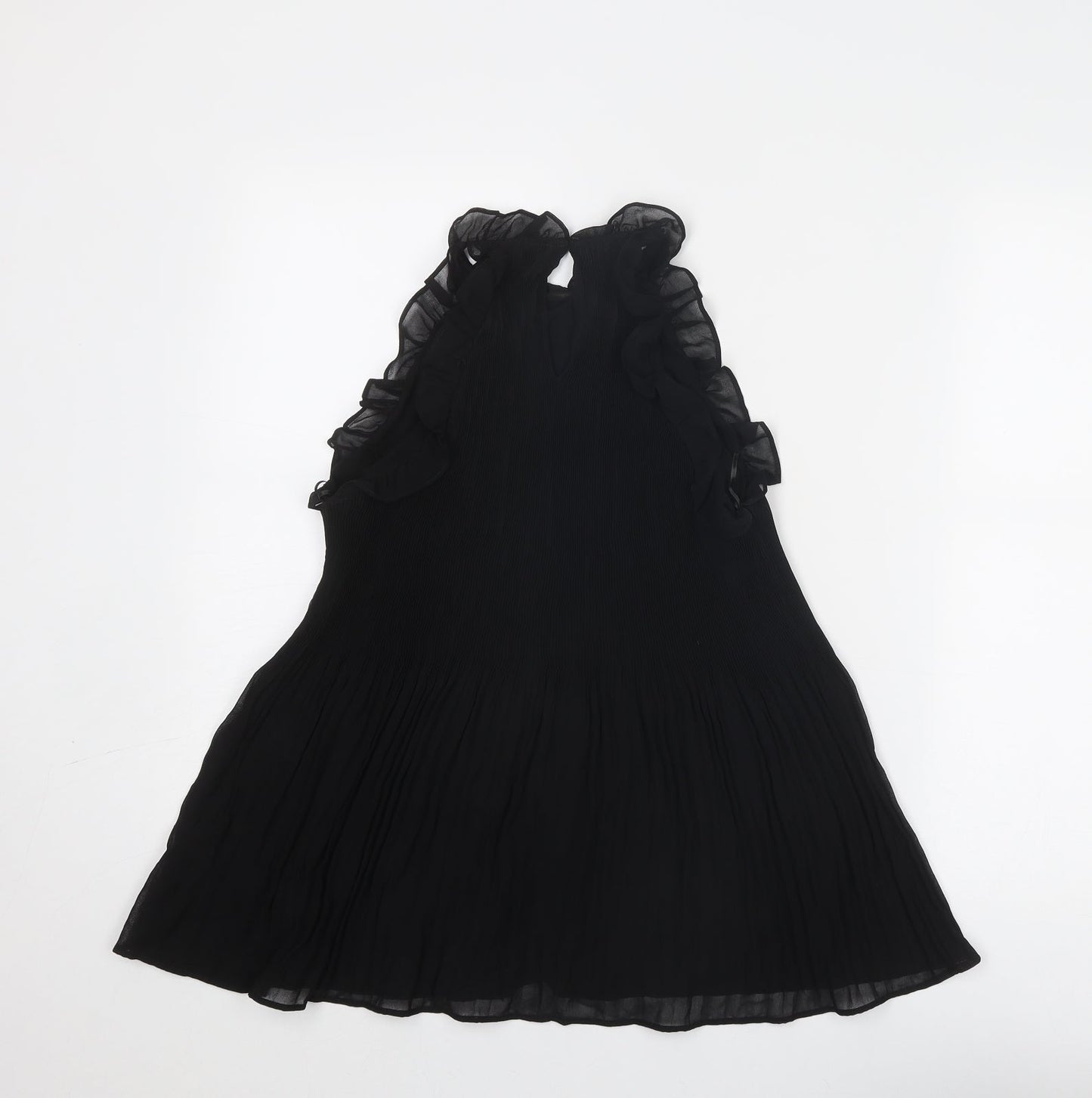Womens UK Size S Zara Black Tunic Blouse