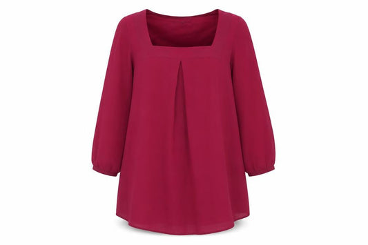 Evans Womens Pink Polyester A-Line Size 16 Square Neck Pullover
