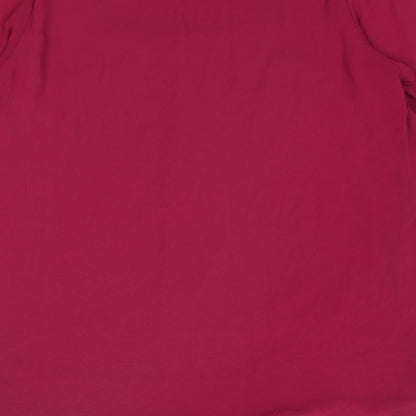 Evans Womens Pink Polyester A-Line Size 16 Square Neck Pullover