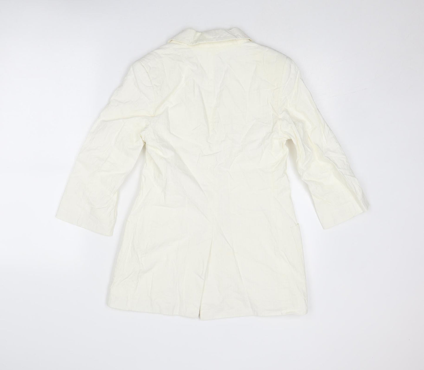 Bolongaro Trevor Womens Ivory Cotton Jacket Blazer Size S