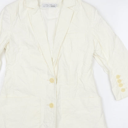 Bolongaro Trevor Womens Ivory Cotton Jacket Blazer Size S