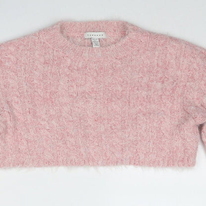 Womens UK Size S Topshop Pink Pullover Jumper