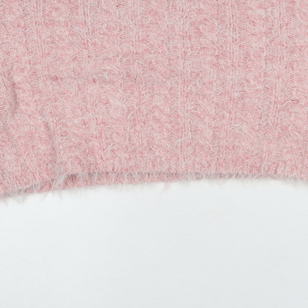 Womens UK Size S Topshop Pink Pullover Jumper
