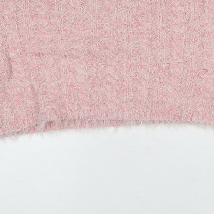 Womens UK Size S Topshop Pink Pullover Jumper