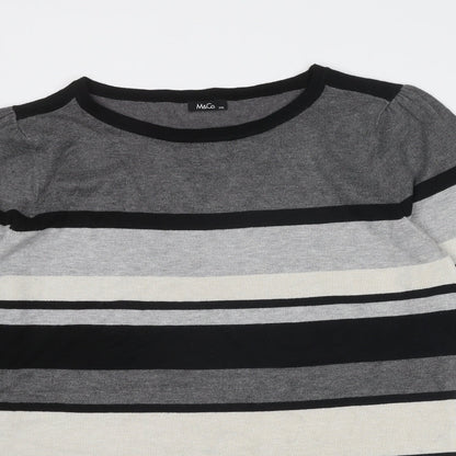 Womens UK Size 2XL M&Co Grey Pullover Jumper