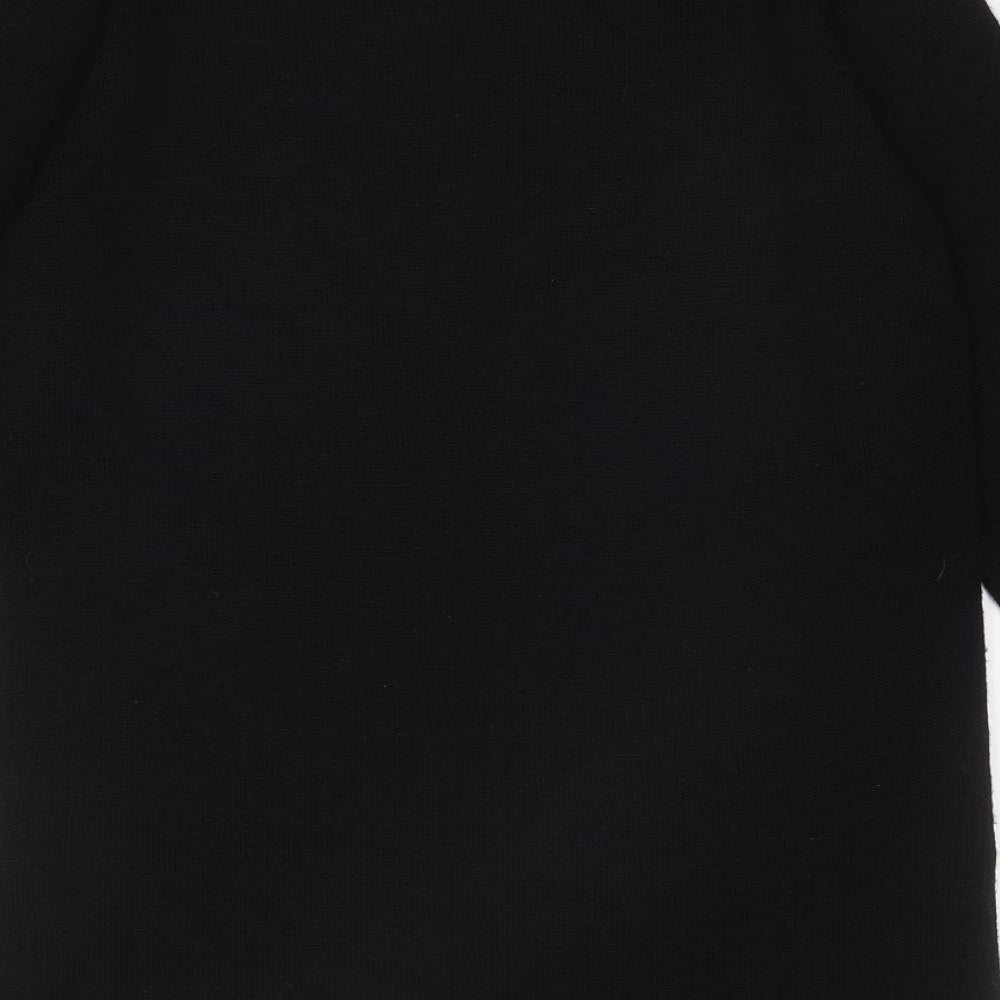 Marks and Spencer Womens Black Boat Neck Acrylic Pullover Jumper Size 10 - Embellished