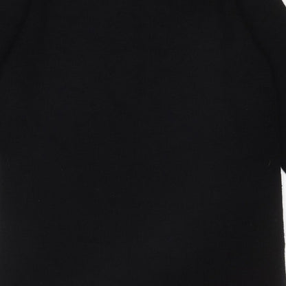 Marks and Spencer Womens Black Boat Neck Acrylic Pullover Jumper Size 10 - Embellished