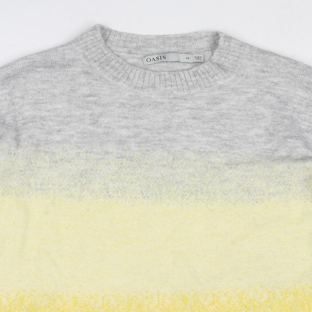 Womens UK Size XS Oasis Grey Pullover Jumper