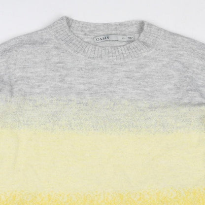 Womens UK Size XS Oasis Grey Pullover Jumper
