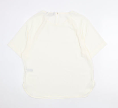 Womens UK Size 12 Marks and Spencer Ivory Basic Blouse
