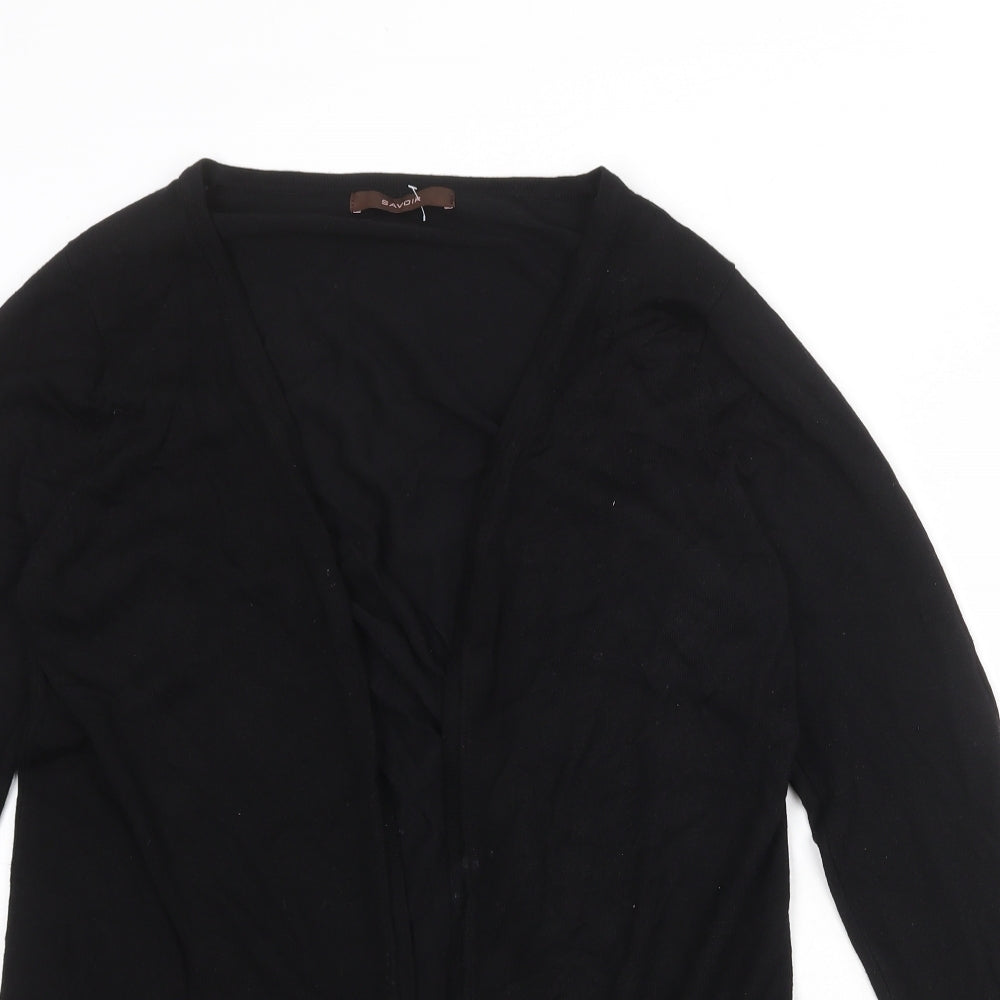 Womens UK Size 14 Savoir Black Cardigan Jumper