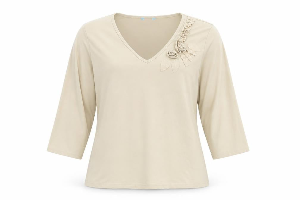 Womens UK Size 16 Berkertex Beige Basic T-Shirt