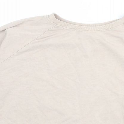 H&M Womens Beige Cotton Pullover Sweatshirt Size L Pullover