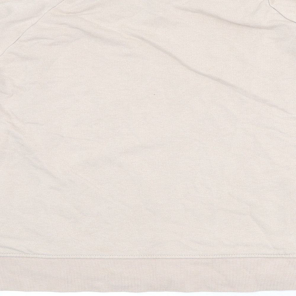 H&M Womens Beige Cotton Pullover Sweatshirt Size L Pullover