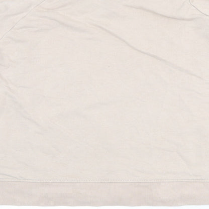 H&M Womens Beige Cotton Pullover Sweatshirt Size L Pullover