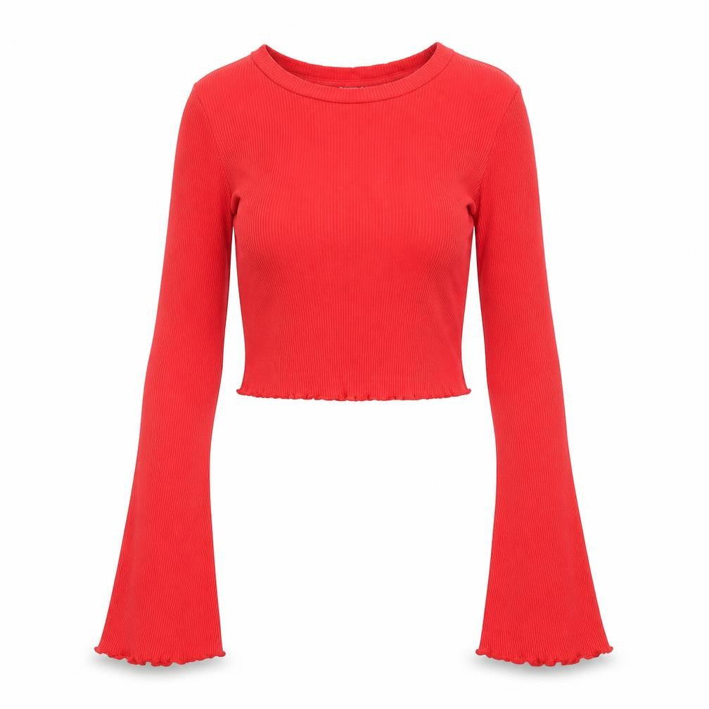 Womens UK Size 6 River Island Red Basic T-Shirt