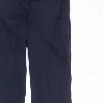 Mango Womens Blue Polyester Trousers Size 8 Regular Zip