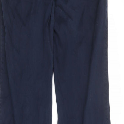 Mango Womens Blue Polyester Trousers Size 8 Regular Zip