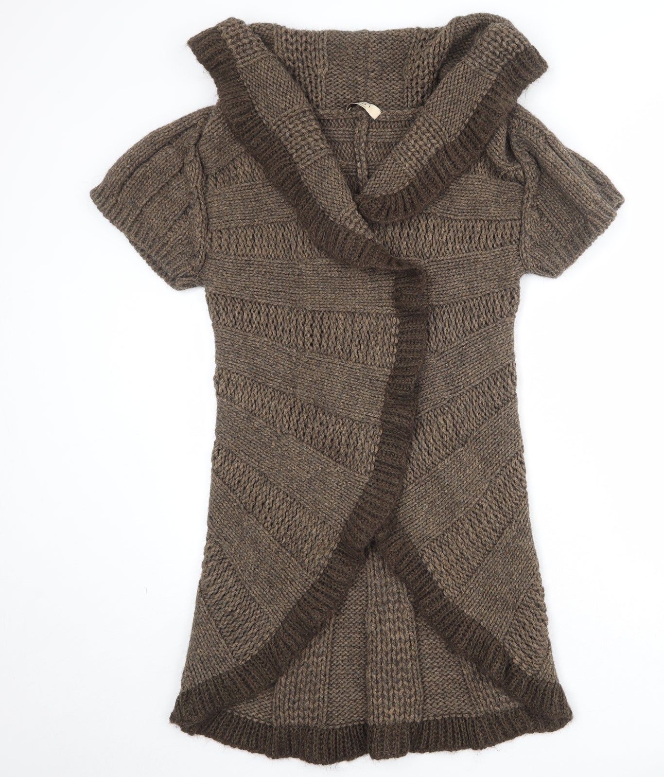 Womens UK Size 12 Oui Brown Cardigan Jumper