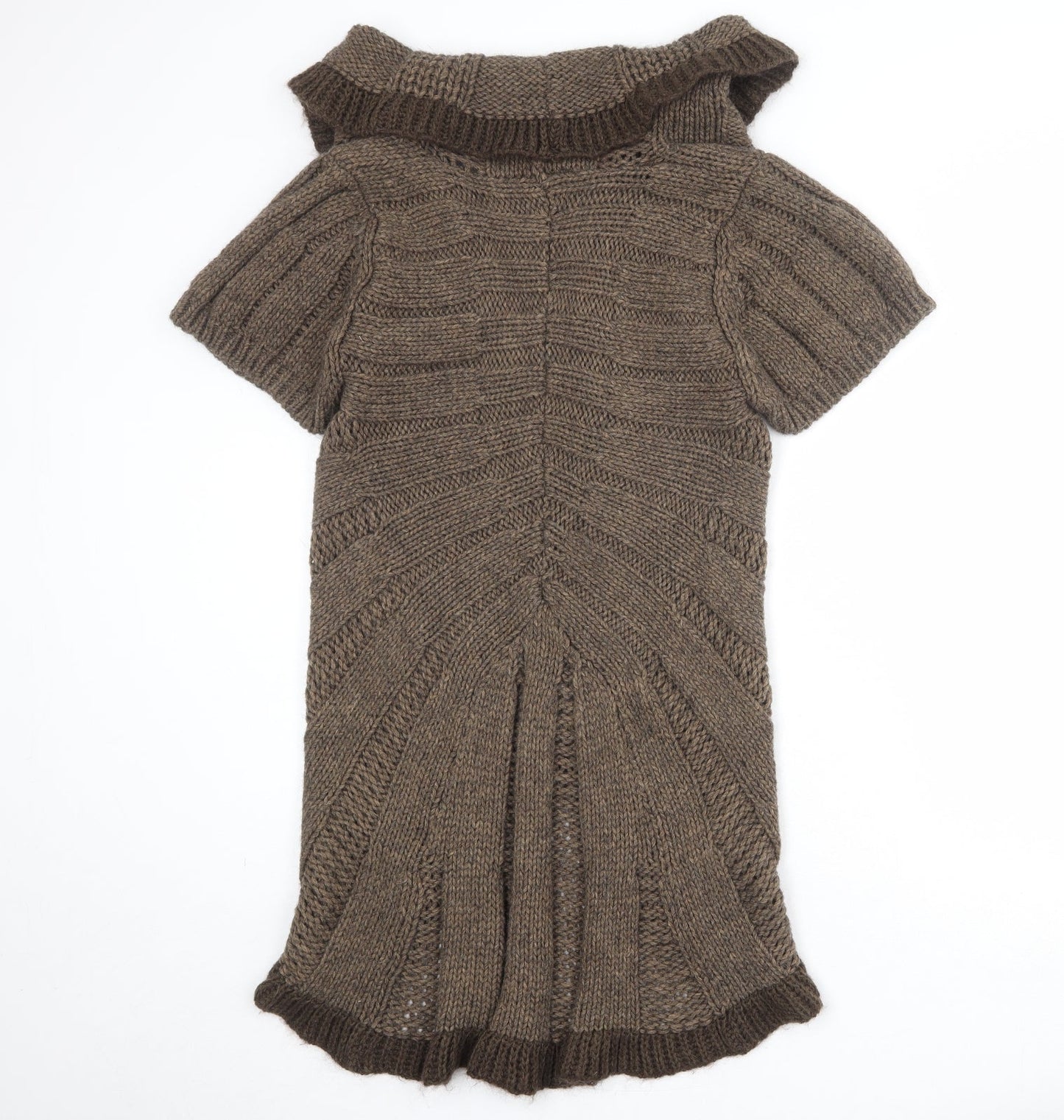 Womens UK Size 12 Oui Brown Cardigan Jumper