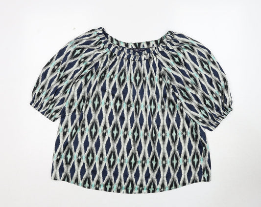 Womens UK Size 8 Marks and Spencer Multicoloured Basic Blouse